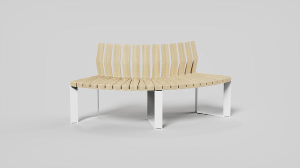 Liberty 080 Curved Bench with Backrest