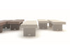 marble stone bench seating in white brown terrazzo rectangle shape urban design landscape