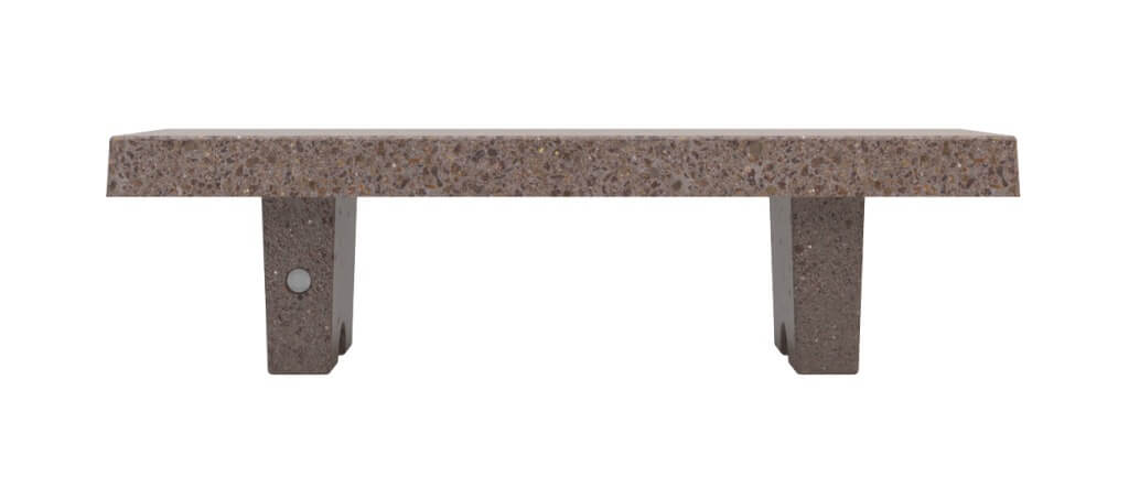 brown terrazzo marble stone bench seating urban design landscape