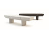 white stone black stone bench seating urban design street furniture terrazzo landscape