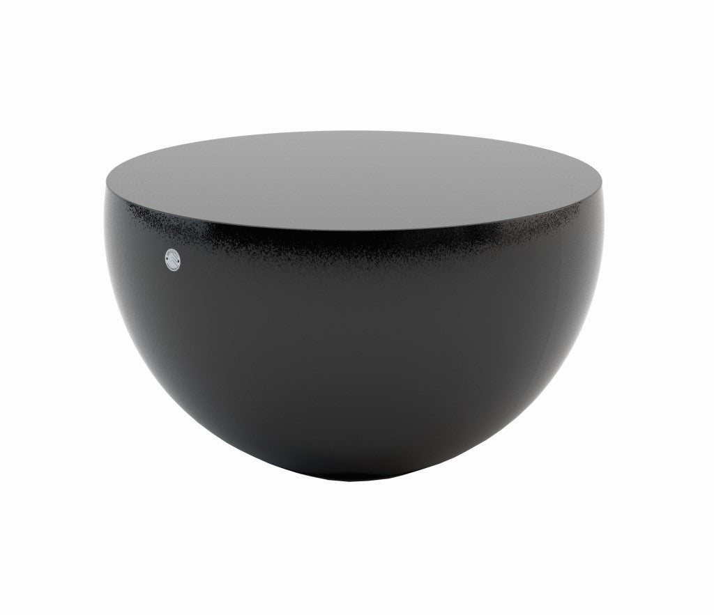 black glossy smooth concrete coffee table indoor outdoor street furniture