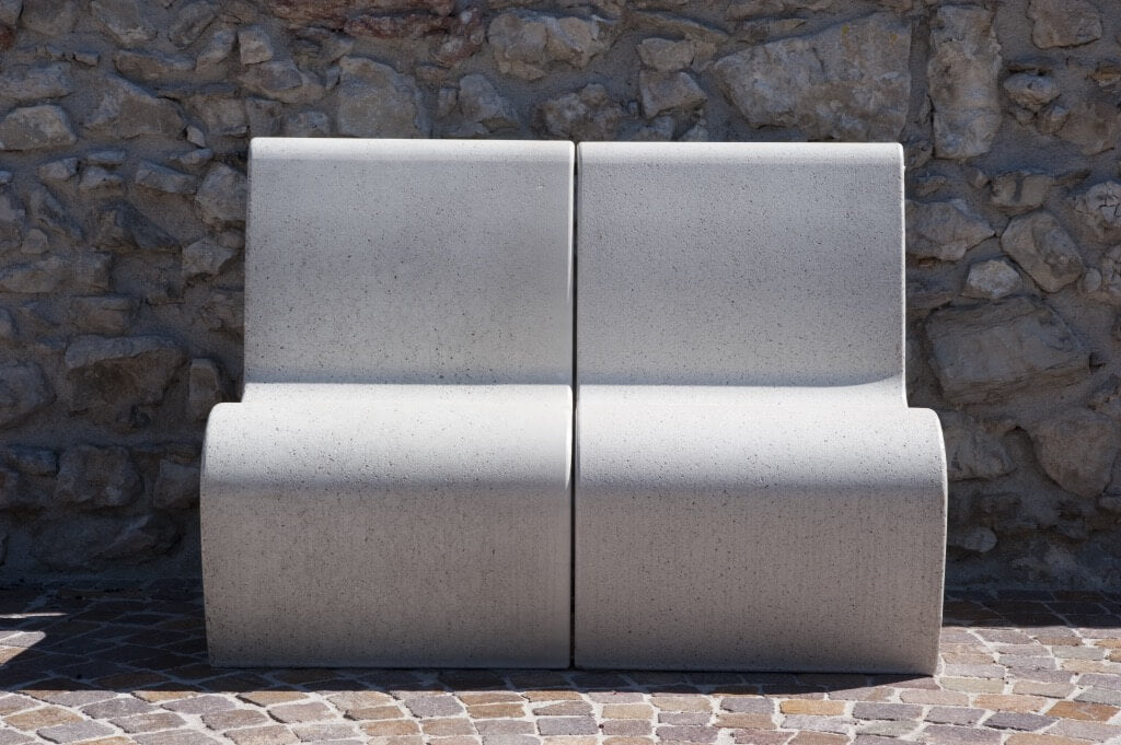 white granite park bench street furniture seating outdoor 