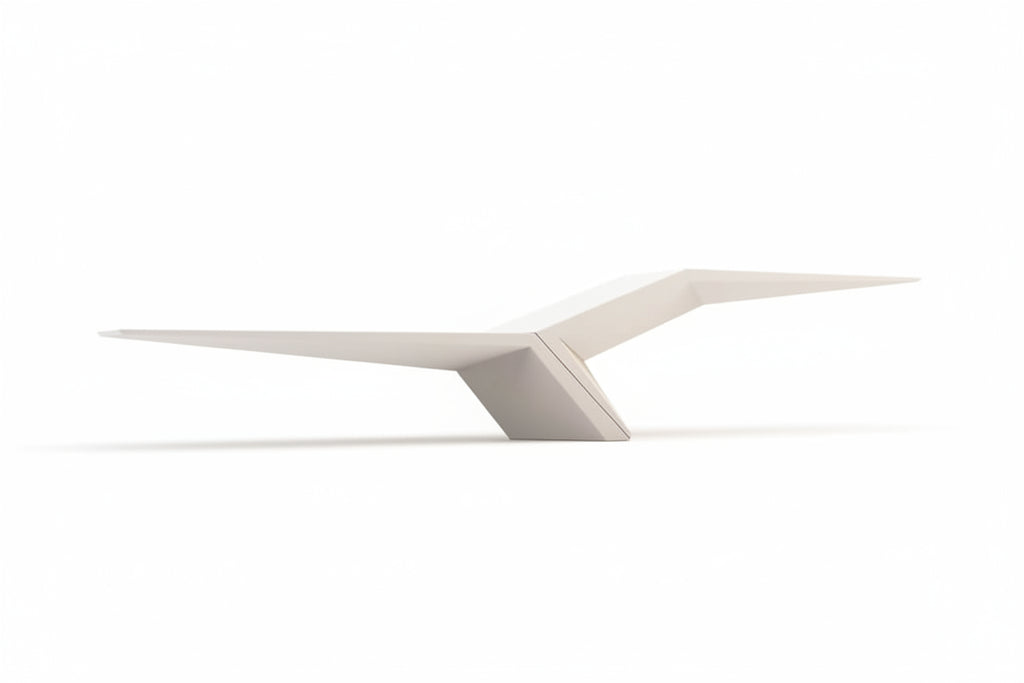 white granite marble stone bench seat wing design modern 
