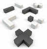 white granite black granite stone bench seating street furniture outdoor L shape modular shape