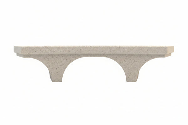 outdoor curved modular bench stone terrazzo 