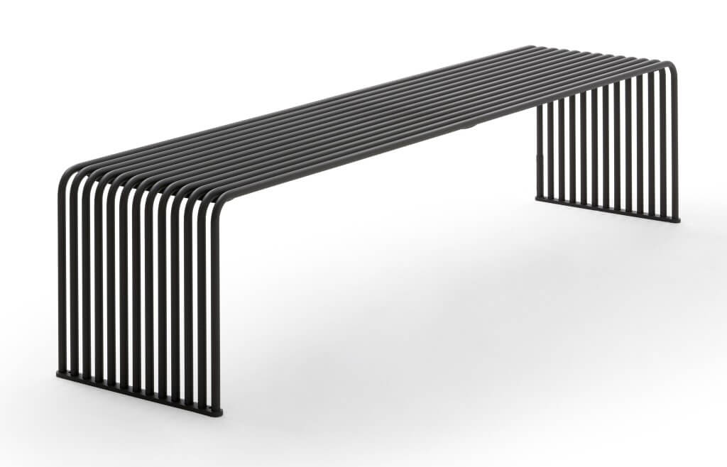 outdoor park bench street furniture black metal finish designer